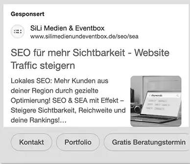 Ansicht Google Ads Anzeige