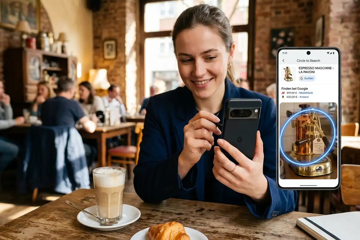 Circle to Search: Inhalt auf dem Smartphone-Bildschirm einkreisen und suchen